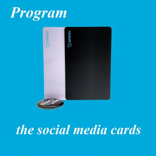How to program the social media NFC cards on iPhone?